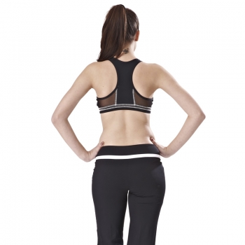 Yoga Workout clothes sets(Sexy Black Silk Mesh vest+Trousers)